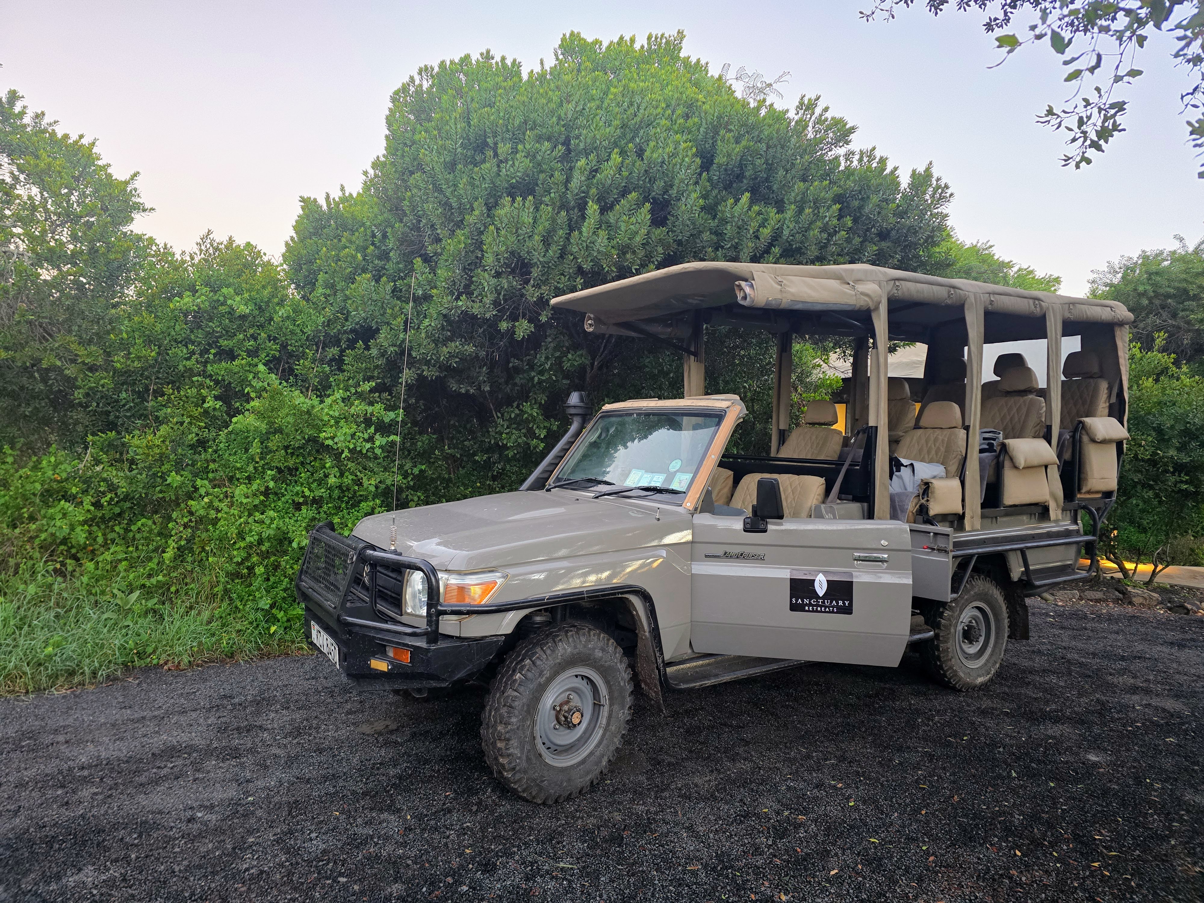 Private open air safari cars for an intimate experience.